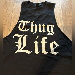 Forever 21 Black Graphic Tank Top